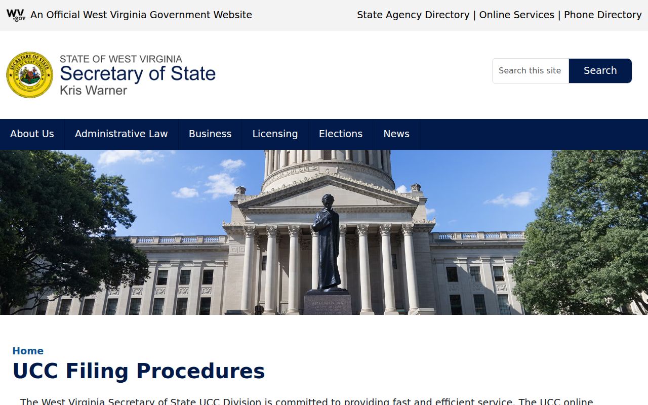 West Virginia deed records research distinction from the Secretary of State UCC online search